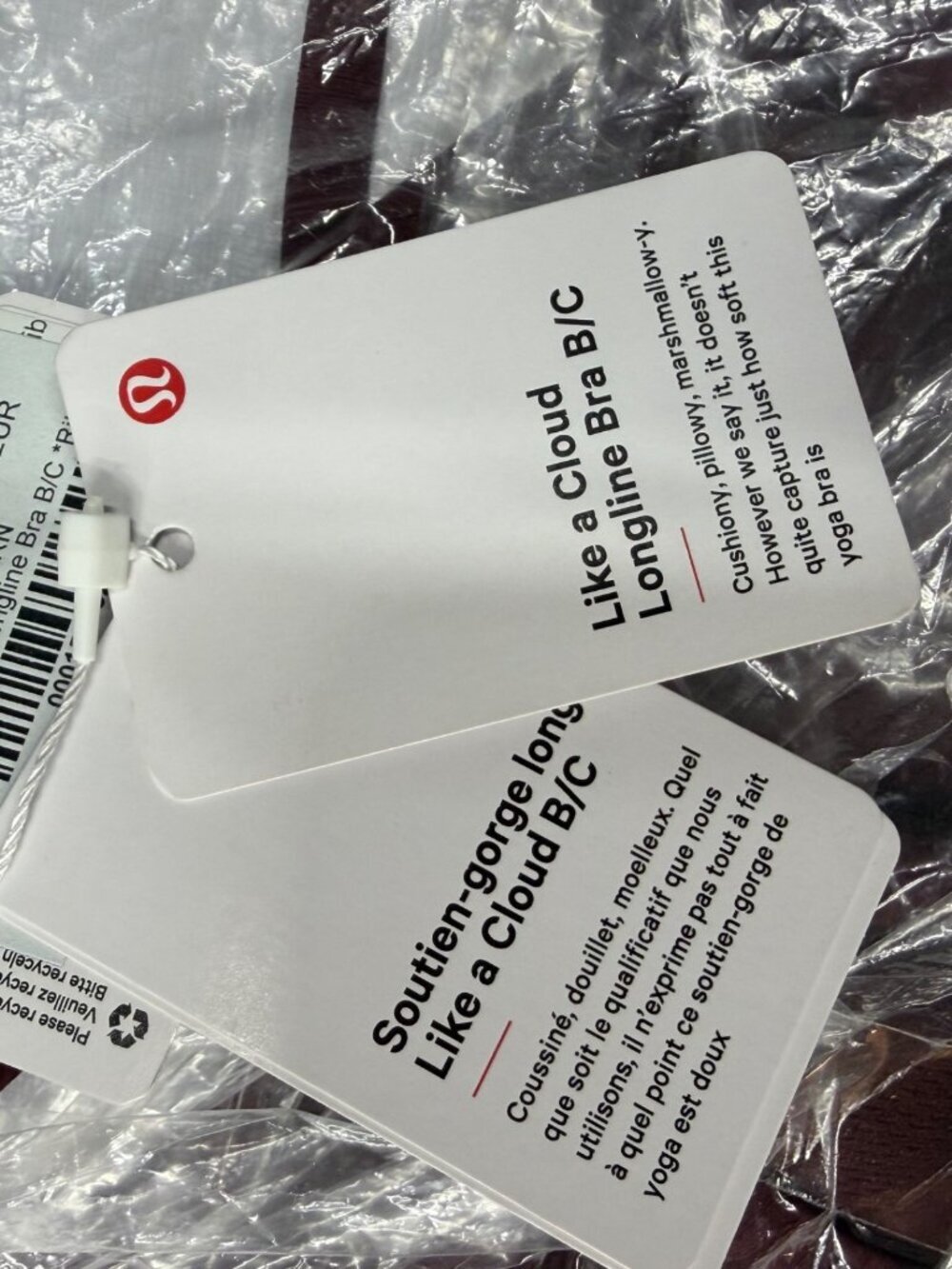 lululemon Like a Cloud Ribbed Longline Bra Light Support, B/C Cup. New plum Sz 2 - Picture 8 of 10